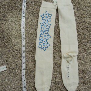 NWT Wovenplay Blue Flower Socks